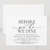 Invitation Avant Nous, Nous Dînons, Dîner De Répétition Maria (Devant / Derrière)