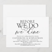 Invitation Avant Nous, Nous Dînons, Dîner De Répétition Maria (Devant / Derrière)