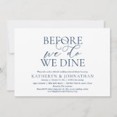 Invitation Avant Nous, Nous Dînons, Dîner De Répétition Maria (Devant)