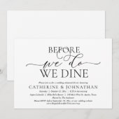 Invitation Avant Nous, Nous Dînons, Dîner De Répétition Maria (Devant / Derrière)