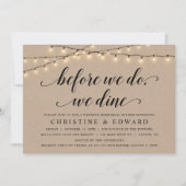 Invitation Avant nous, nous dînons, répétition Mariage, Kraft (Devant)