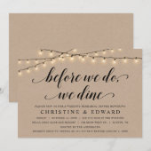 Invitation Avant nous, nous dînons, répétition Mariage, Kraft (Devant / Derrière)