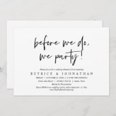 Invitation Avant Nous, Nous Faisons La Fête, Dîner De Répétit (Devant / Derrière)