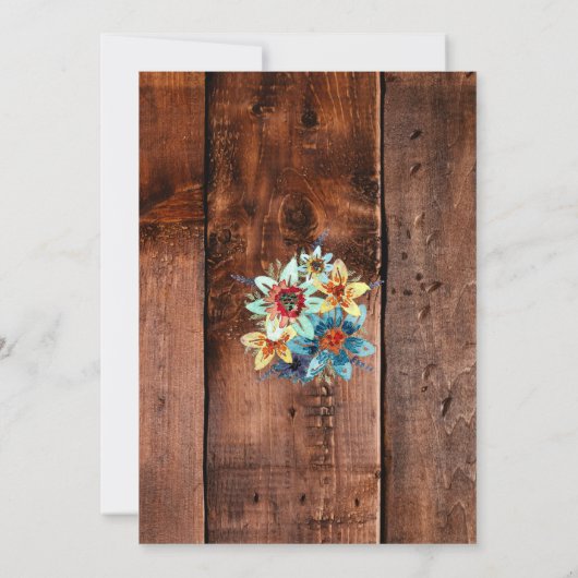 Invitation Avant Qu'Ils Disent Je Fais Rustic Ring Rehearsdîn (Dos)