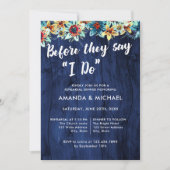 Invitation Avant Qu'Ils Disent Je Fais Rustic Wood Rehearer D (Devant)