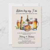 Invitation Avant qu'ils disent que je fais Bière Fiançailles (Devant)