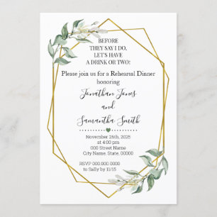 Invitation Avant qu'ils disent que je fais la répétition dîne