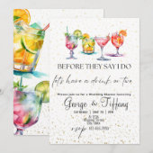 Invitation Avant Qu'Ils Disent Que Je Fais Wedding shower (Devant / Derrière)