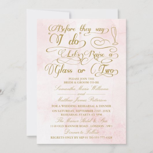 Invitation Avant qu'ils disent que je le fais, levons un verr (Devant)