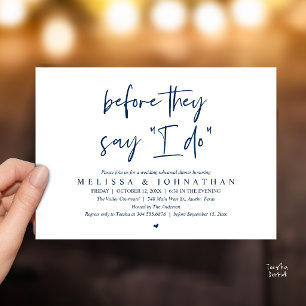 Invitation Avant qu'ils ne disent "oui", dîner de répétition