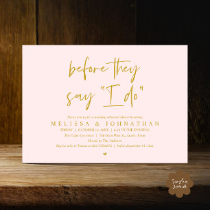Invitation Avant qu'ils ne disent "oui", dîner de répétition 