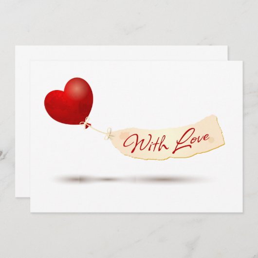 Invitation Avec amour (Devant / Derrière)