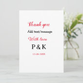 Invitation Avec amour ajouter lettre de nom de couple merci a (Debout devant)