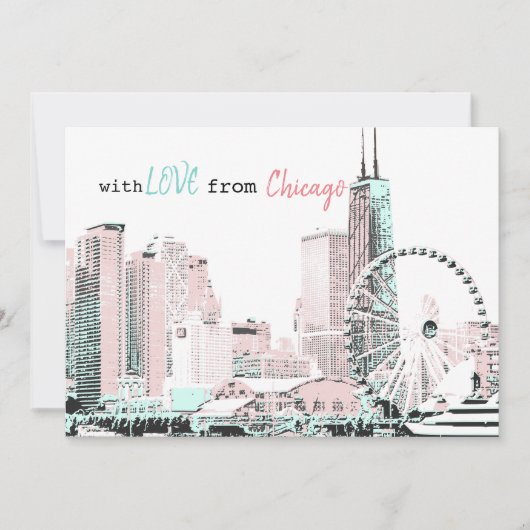 Invitation Avec amour de Chicago (Devant)