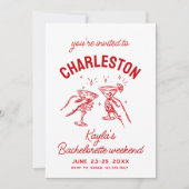 Invitation Avec amour de la fête de Bachelorette de [Votre Vi (Devant)
