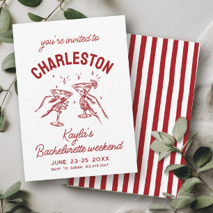 Invitation Avec amour de la fête de Bachelorette de [Votre Vi