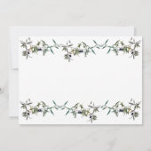 Invitation avec aquarelle de branche d'olivier (Dos)