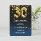 Invitation avec ballons en or et confettis pour 30 (Debout devant)