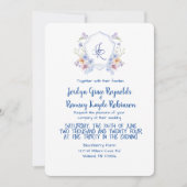 Invitation avec blason de mariage (Devant)