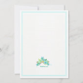 Invitation avec cadre floral (Dos)