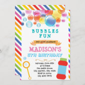 Invitation avec carte de mots bulles mignonnes (Devant / Derrière)
