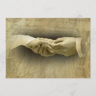 Invitation Avec cette bague, Amour de mariage vintage romanti