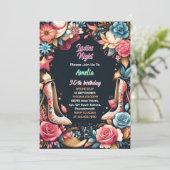 Invitation Avec Chaussure élégant Adulte Dames Nuit 30e Anniv (Debout devant)