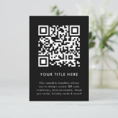 Invitation avec code QR | Invitation scannable pol (Debout devant)