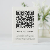 Invitation avec code QR | Invitation scannable pol (Debout devant)