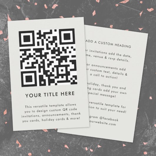 Invitation avec code QR | Invitation scannable pol