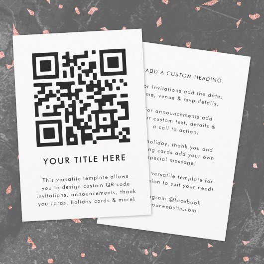 Invitation avec code QR | Invitation scannable pol