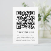 Invitation avec code QR | Invitation scannable pol (Debout devant)