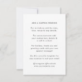 Invitation avec code QR | Invitation scannable pol (Dos)