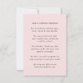 Invitation avec code QR | Invitation scannable pol (Dos)