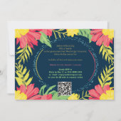 Invitation 🎓Avec code QR Tropical Grad Bloom (Dos)