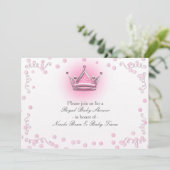 Invitation avec confettis de fête Couronne Rose et (Debout devant)