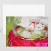 Invitation avec couverture à centre floral (Devant / Derrière)