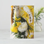 Invitation avec couverture de composition florale (Debout devant)