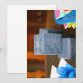 Invitation avec couverture de petite boîte à cadea (Devant / Derrière)