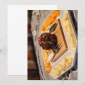 Invitation avec couverture de plateau de fromage (Devant / Derrière)