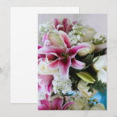 Invitation avec couverture florale (Devant / Derrière)