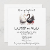 Invitation avec cygnes (Devant / Derrière)