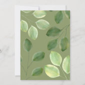 Invitation avec de belles feuilles d'eucalyptus ve (Dos)