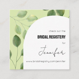 Invitation avec de belles feuilles d'eucalyptus ve