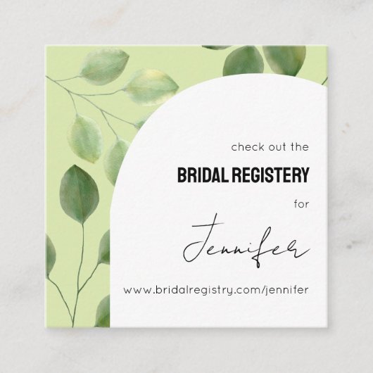 Invitation avec de belles feuilles d'eucalyptus ve (Devant)