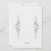 Invitation avec des parenthèses florales (Dos)
