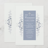 Invitation avec des parenthèses florales (Devant / Derrière)