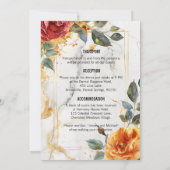 Invitation Avec détails Mariages Marble Dreams : Rose orange (Dos)