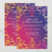 Invitation Avec détails mariages Radiant Romance (Devant / Derrière)