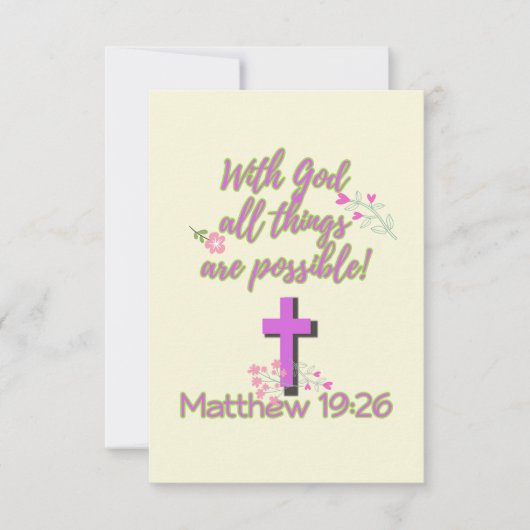 Invitation Avec Dieu, tout est possible (Devant)